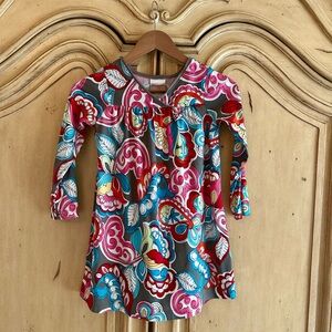 Hanna Andersson Multicolor Swirl Dress (Girls 6 - 7 = 120cm)